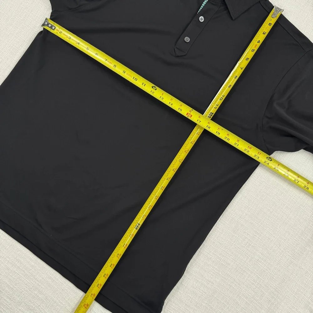 FootJoy Men Large ProDry Performance Golf Polo Black Short Sleeve Embroidered - Picture 8 of 8